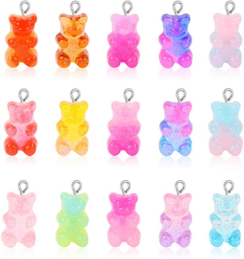 100 Stück bunte bunte Gelatine-Anhänger für Kinder