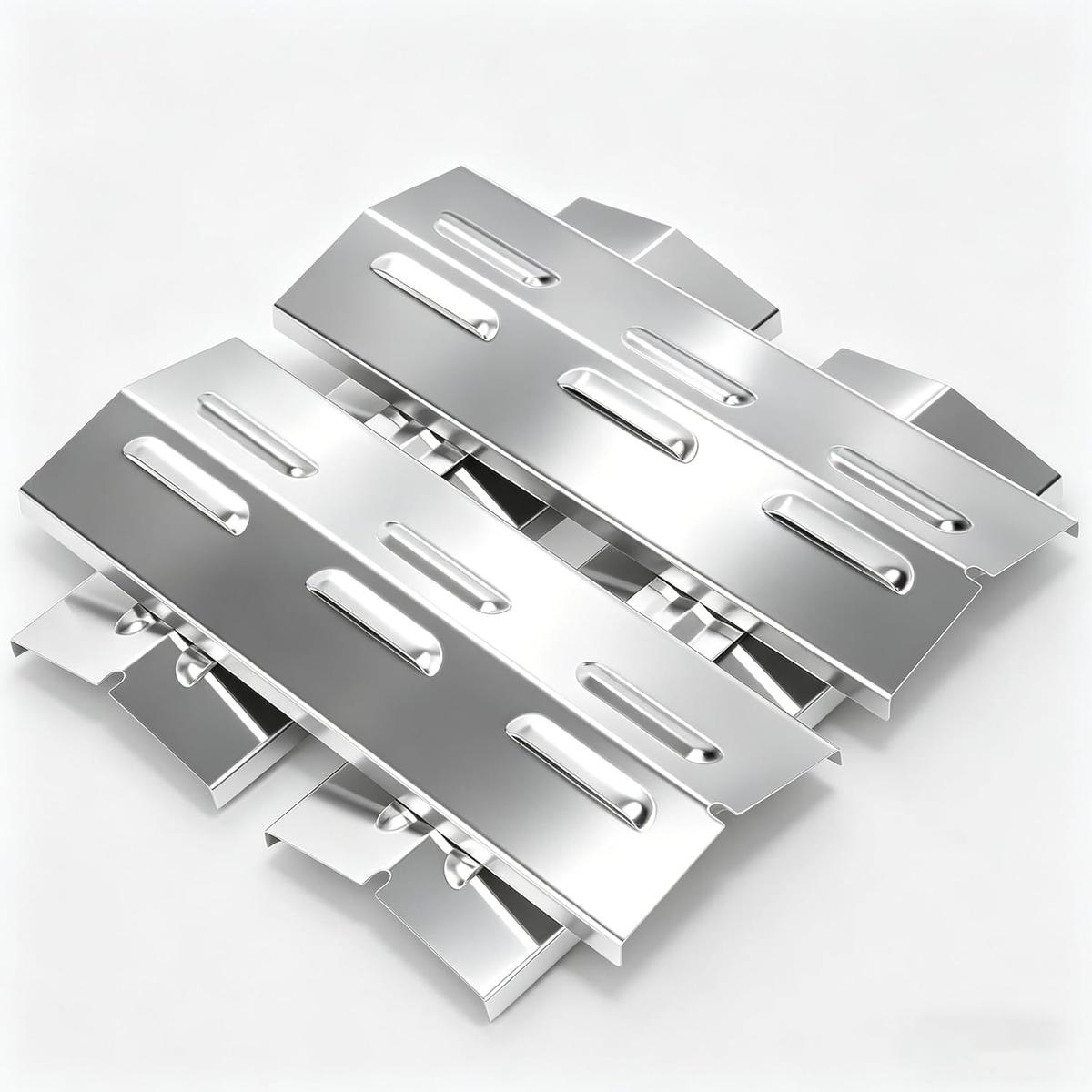 GFTIME 36,5 x 12cm Edelstahl Brennerabdeckung Ersatzteile für Enders Chicago 3 Gasgrill Zubehör, für Enders Boston Pro 3K/6 Kr Turbo, Tepro 3561, Barbecook Brahma 4.0, Aromaschienen Heizplatte 4 Stück