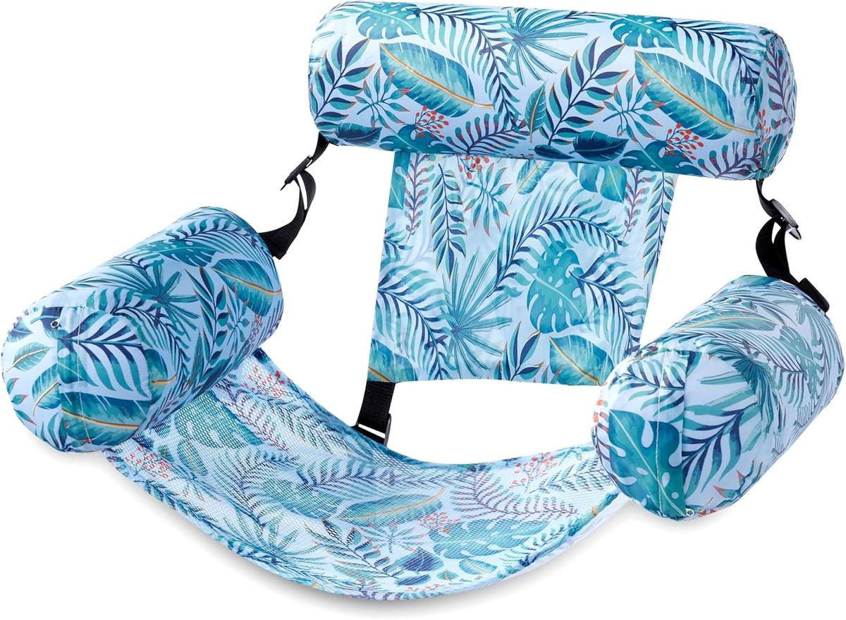SLOOSH Luftmatratze Pool Wasser für Erwachsene, aufblasbarer Sessel, schwimmende Hängematte, aufblasbare Wasserstühle und Pool Flöße für Sommerpartys, Pool- und Strandspaß